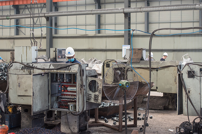 安徽网架配件-锥头加工车间